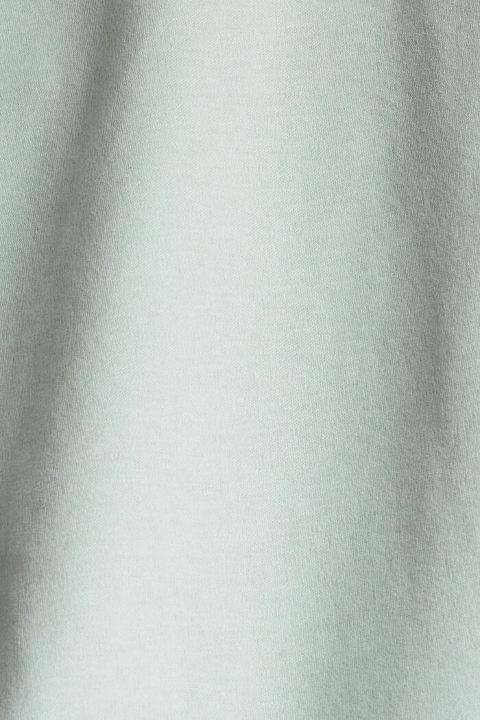 Bluza z kapturem z miękkiej w dotyku dzianiny dresowej, mieszanka z bawełną ekologiczną, PASTEL GREEN, detail image number 4