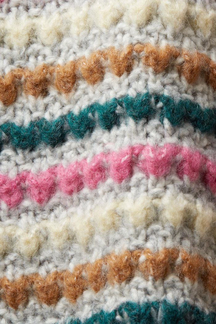 Sweter z mieszanki bawełny i wełny, LIGHT GREY, detail image number 5