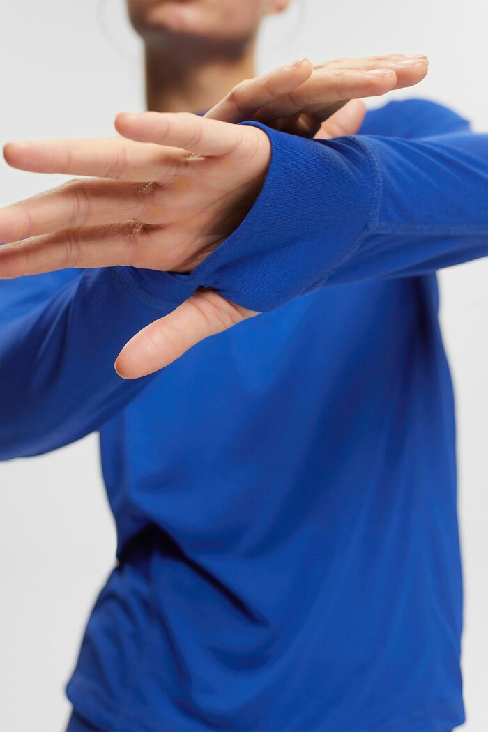 Koszulka z długim rękawem oraz kapturem, LENZING™ ECOVERO™, BRIGHT BLUE, detail image number 2