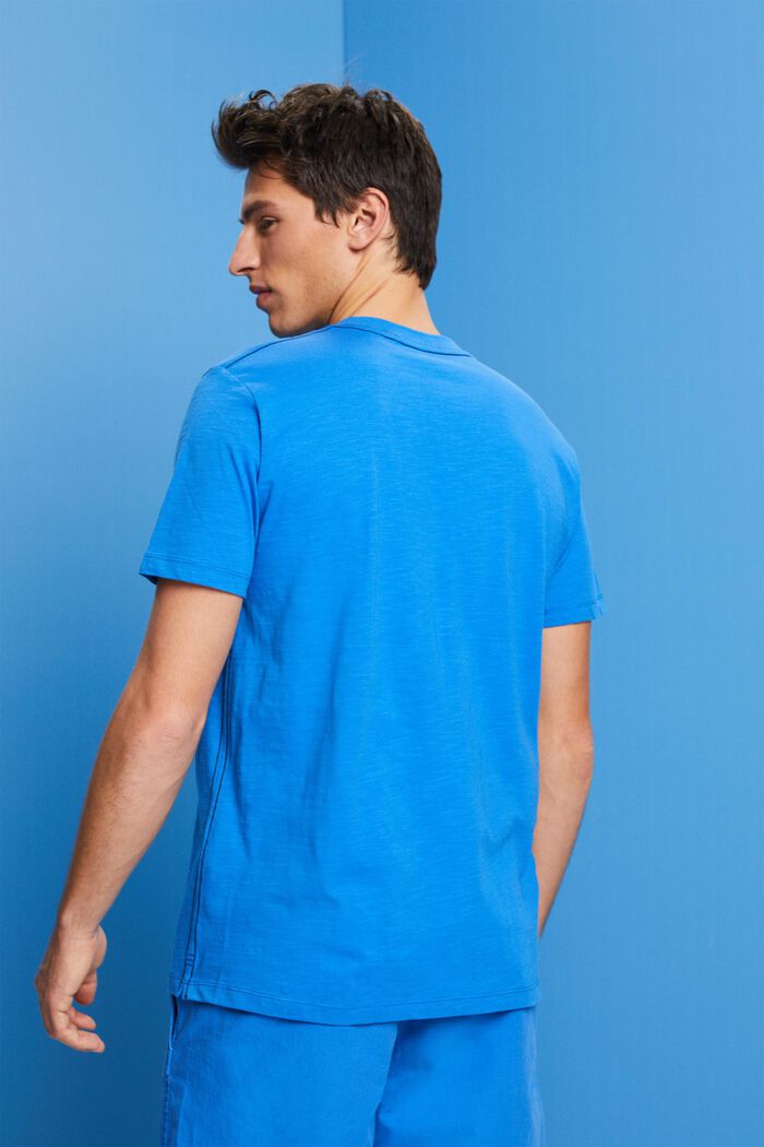 T-shirt w z bawełnianego dżerseju, BRIGHT BLUE, detail image number 3