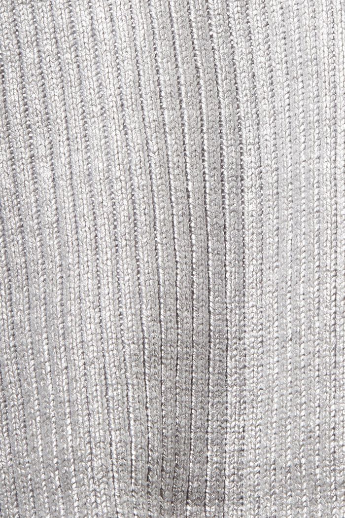 Metaliczny sweter w warkocze, SILVER, detail image number 5