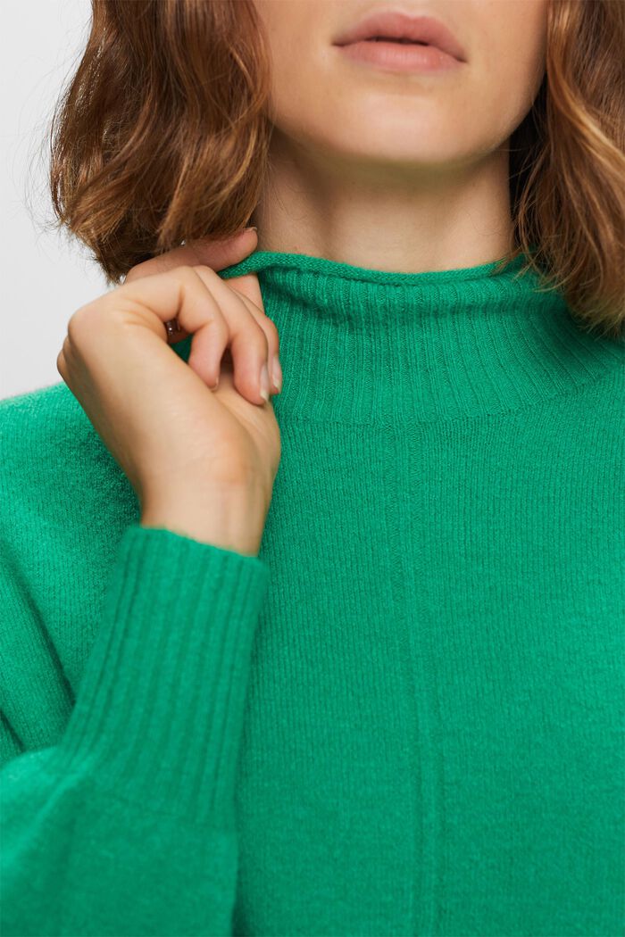 Sweter z półgolfem, GREEN, detail image number 1