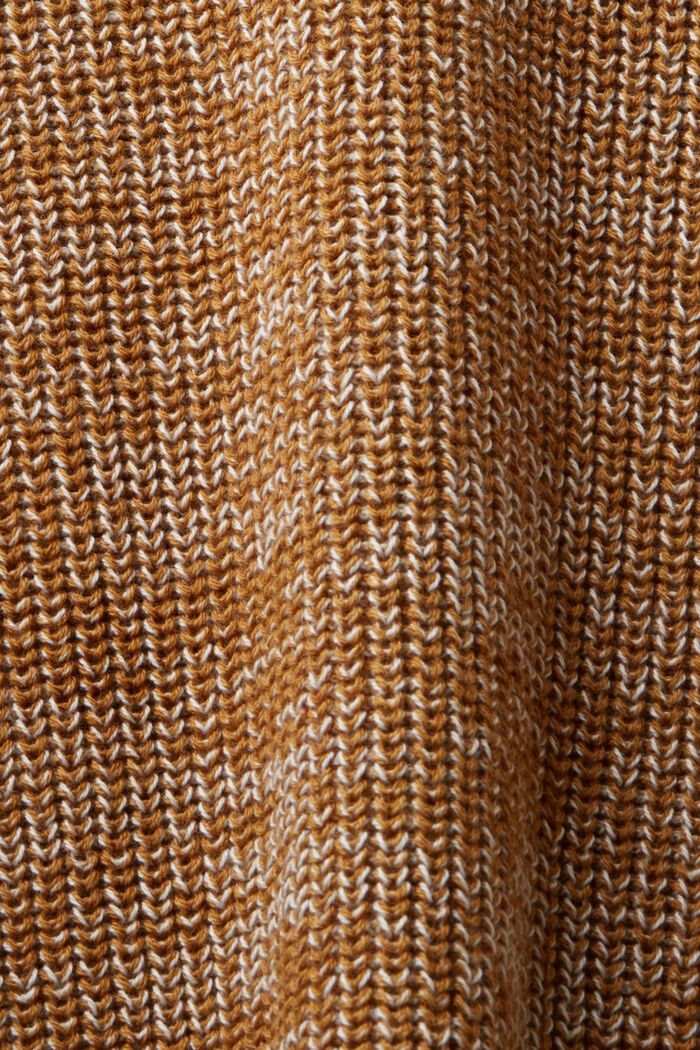 Sweter z półgolfem z prążkowanej dzianiny, CAMEL, detail image number 5