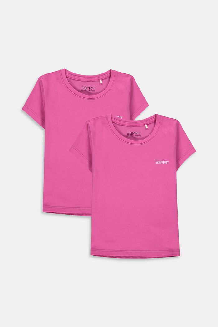 T-shirty ze 100% bawełny, dwupak, PINK, detail image number 0