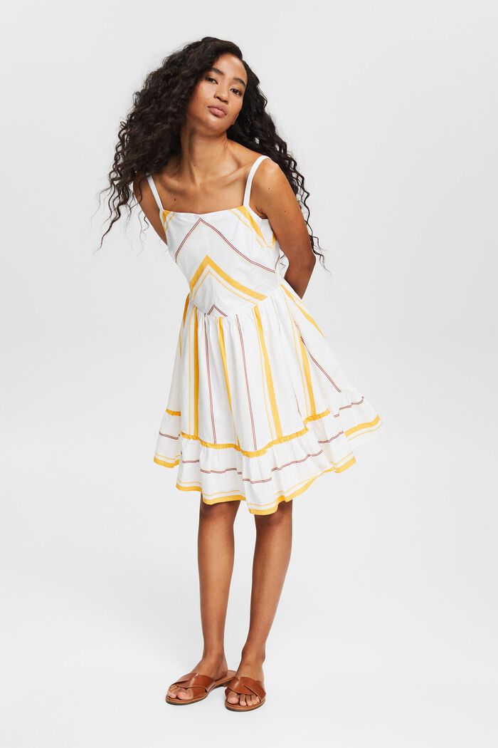 Sukienka z barwnym wzorem w paski, OFF WHITE, detail image number 6
