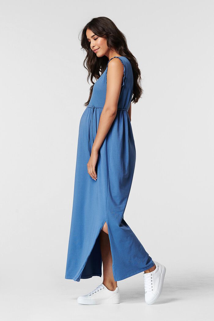 Sukienka maxi z bawełny organicznej, SMOKE BLUE, detail image number 2