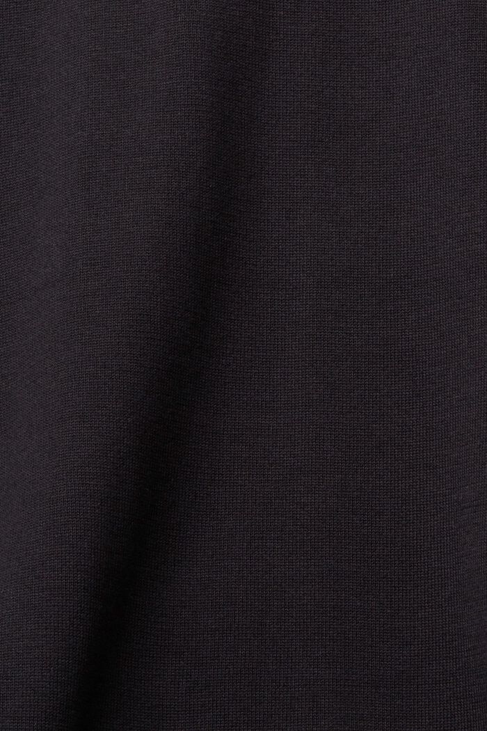 Sweter z kapturem z dzianiny, BLACK, detail image number 1