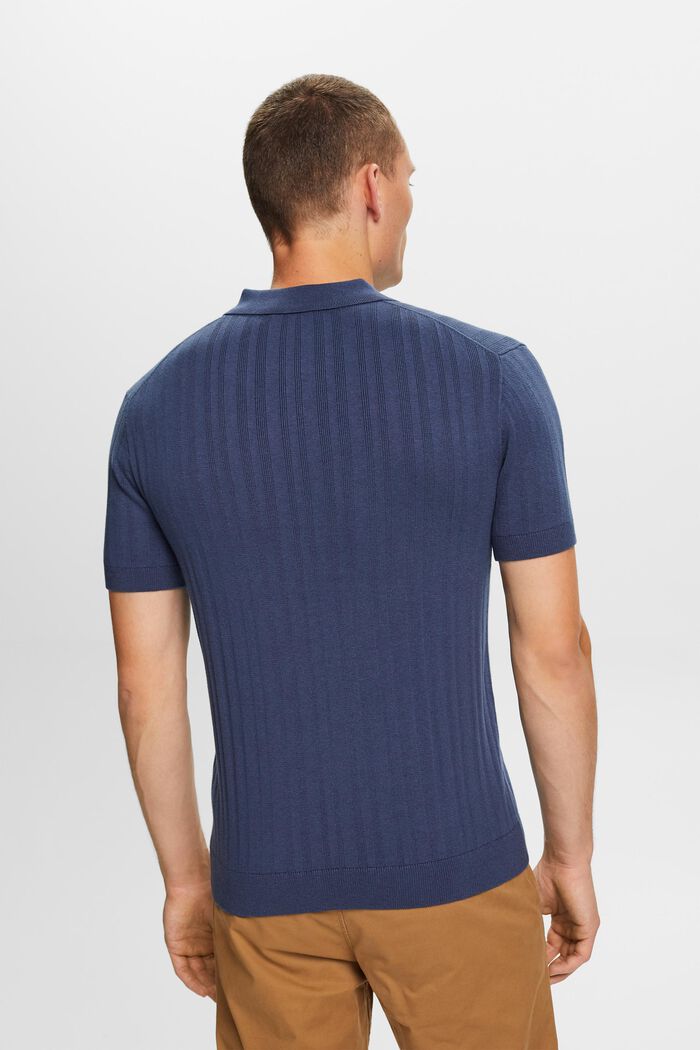 Koszulka polo slim fit, GREY BLUE, detail image number 3