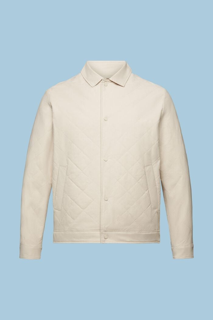 Pikowana kurtka koszulowa, BEIGE, detail image number 6