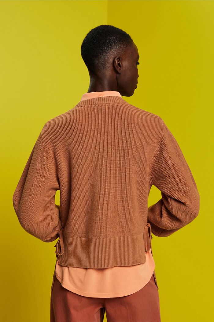 Sweter z koronkowym detalem z mieszanki z kaszmirem, TOFFEE, detail image number 3
