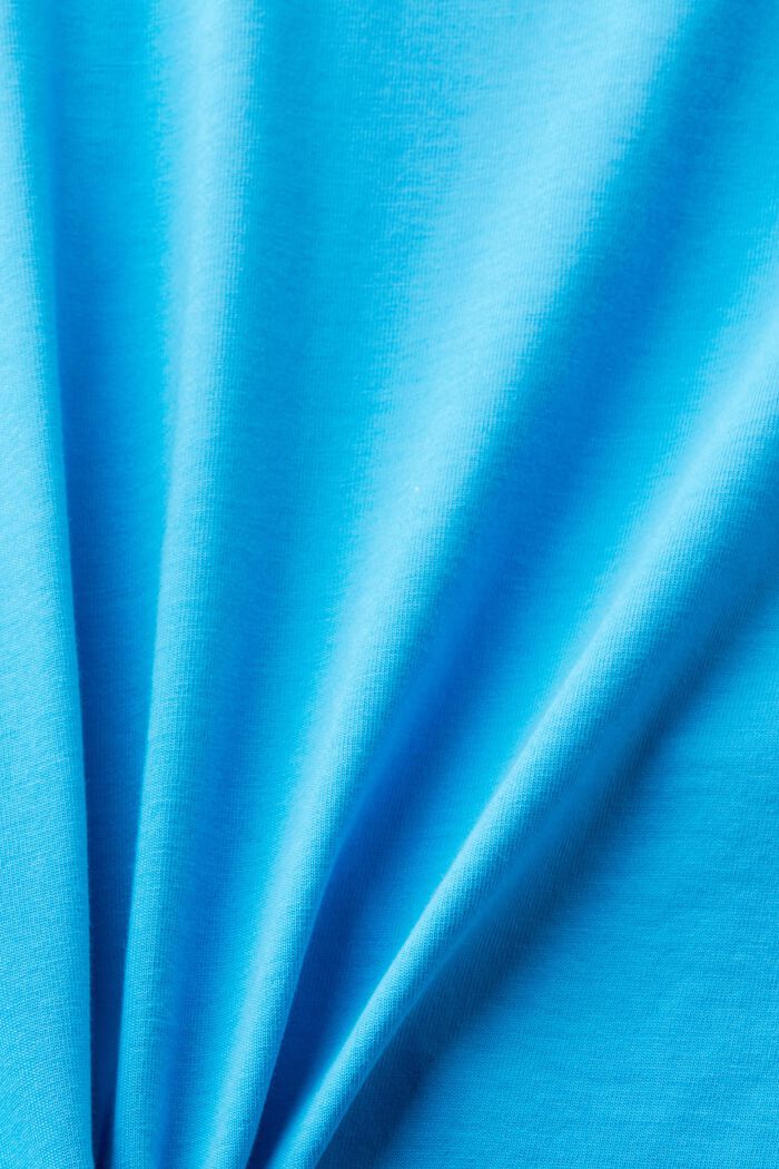T-shirt z okrągłym dekoltem i wcięciem w talii, BLUE, detail image number 5