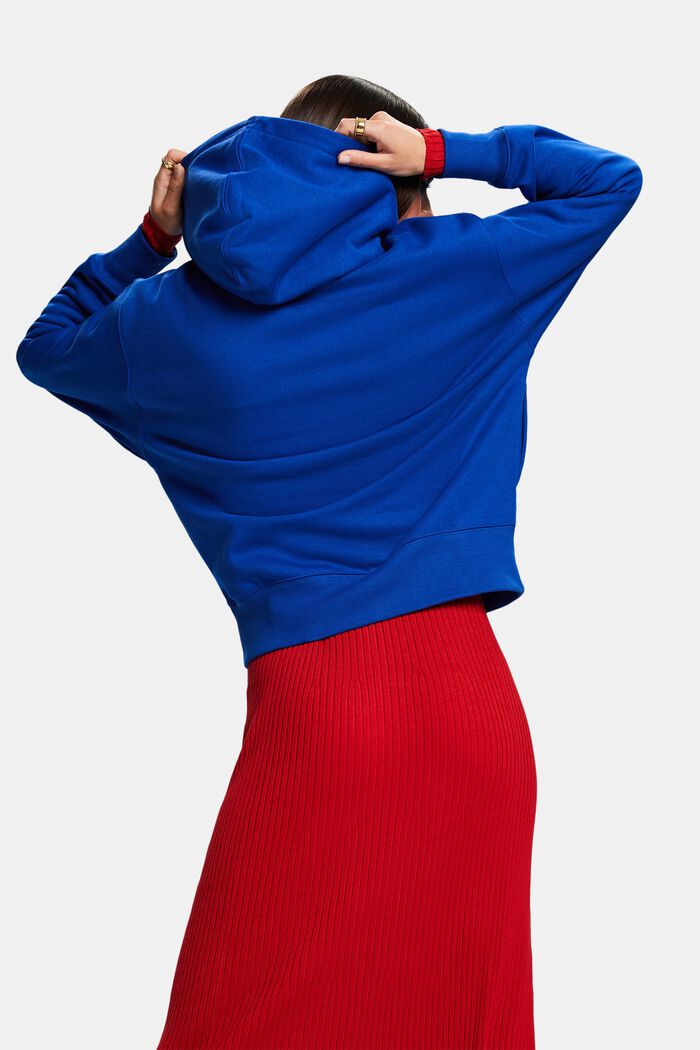 Bluza z kapturem z polaru z logo, unisex, BRIGHT BLUE, detail image number 2