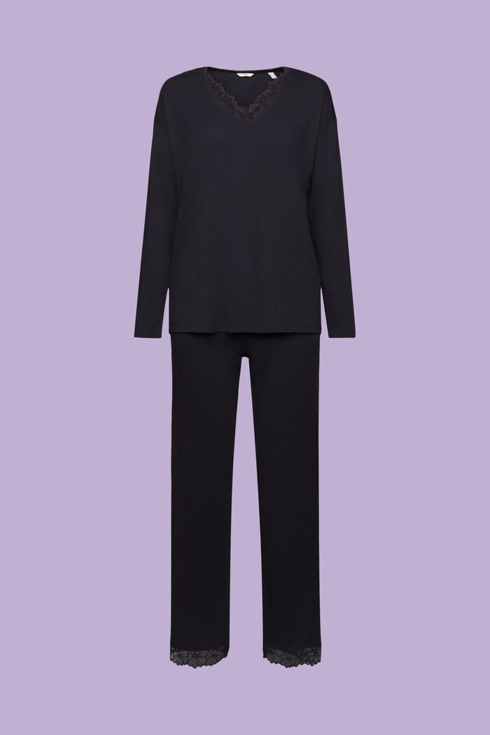 Koronkowa piżama, BLACK, detail image number 5