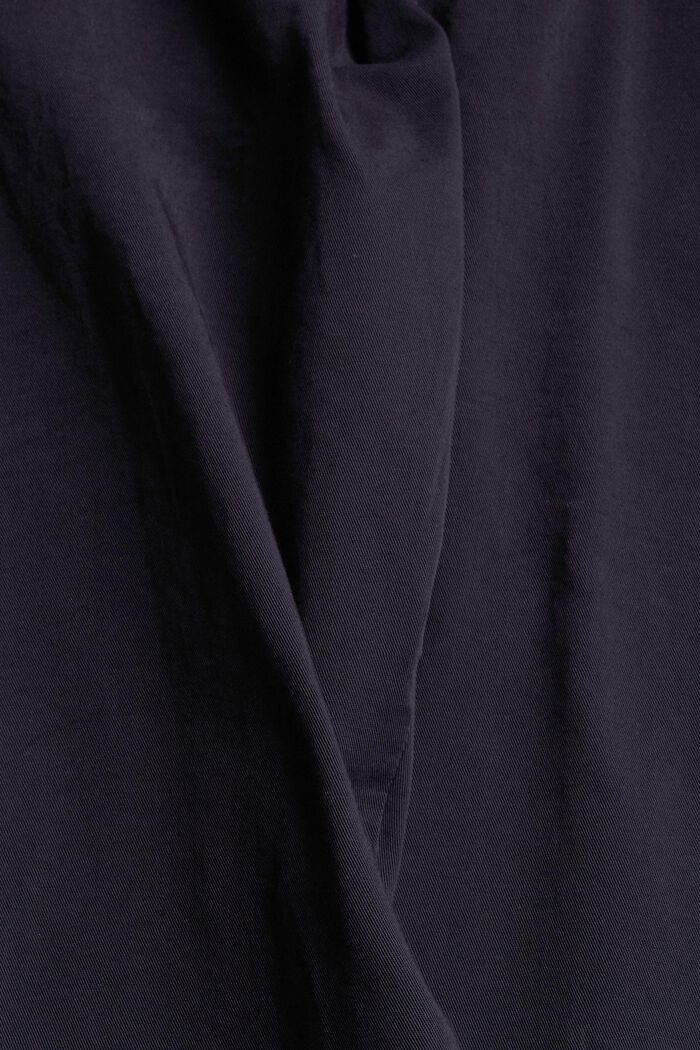 Spodnie chino z wiązanym paskiem z bawełny pima, NAVY, detail image number 1