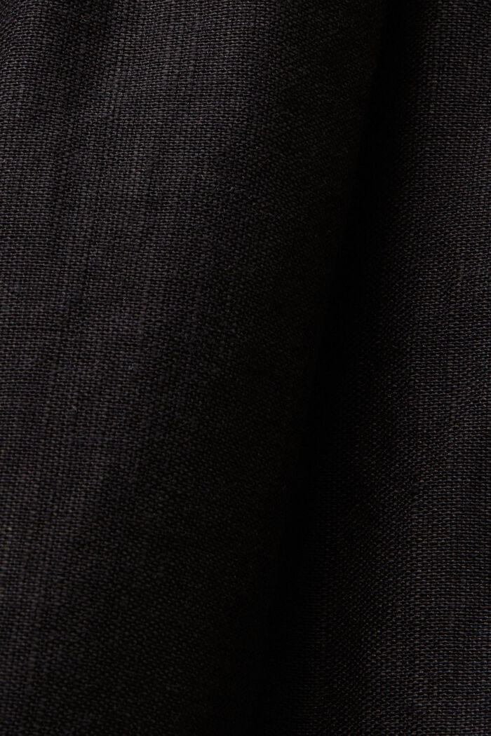 Sukienka midi, mieszanka bawełny i lnu, BLACK, detail image number 6