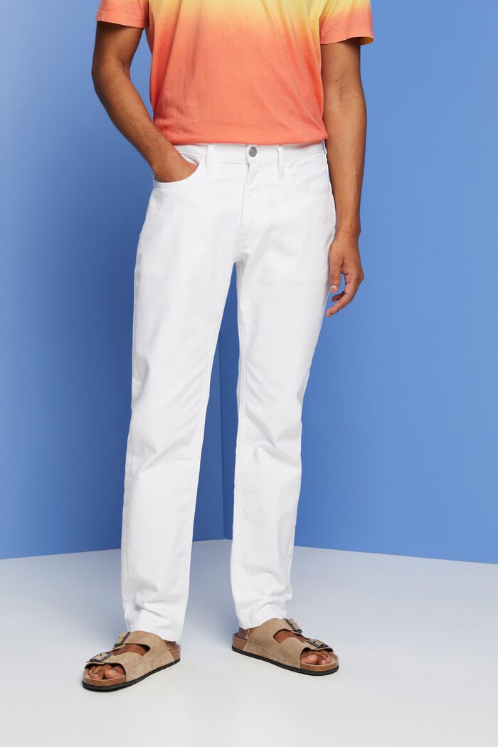Białe elastyczne dżinsy, WHITE, detail image number 0