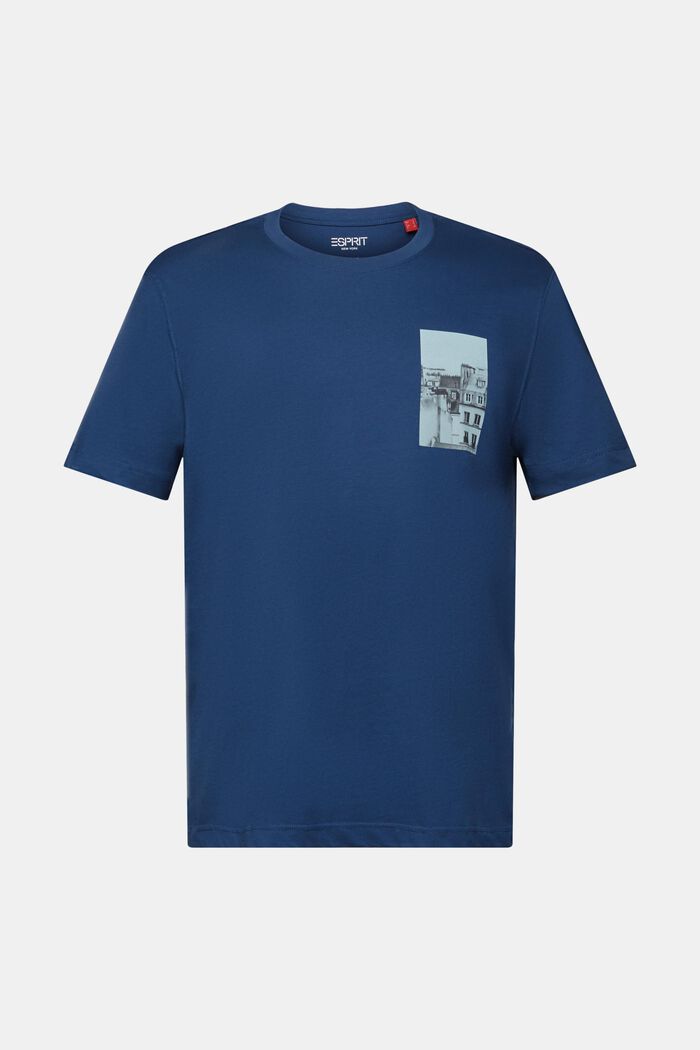 T-shirt z nadrukiem z przodu i z tyłu, GREY BLUE, detail image number 6