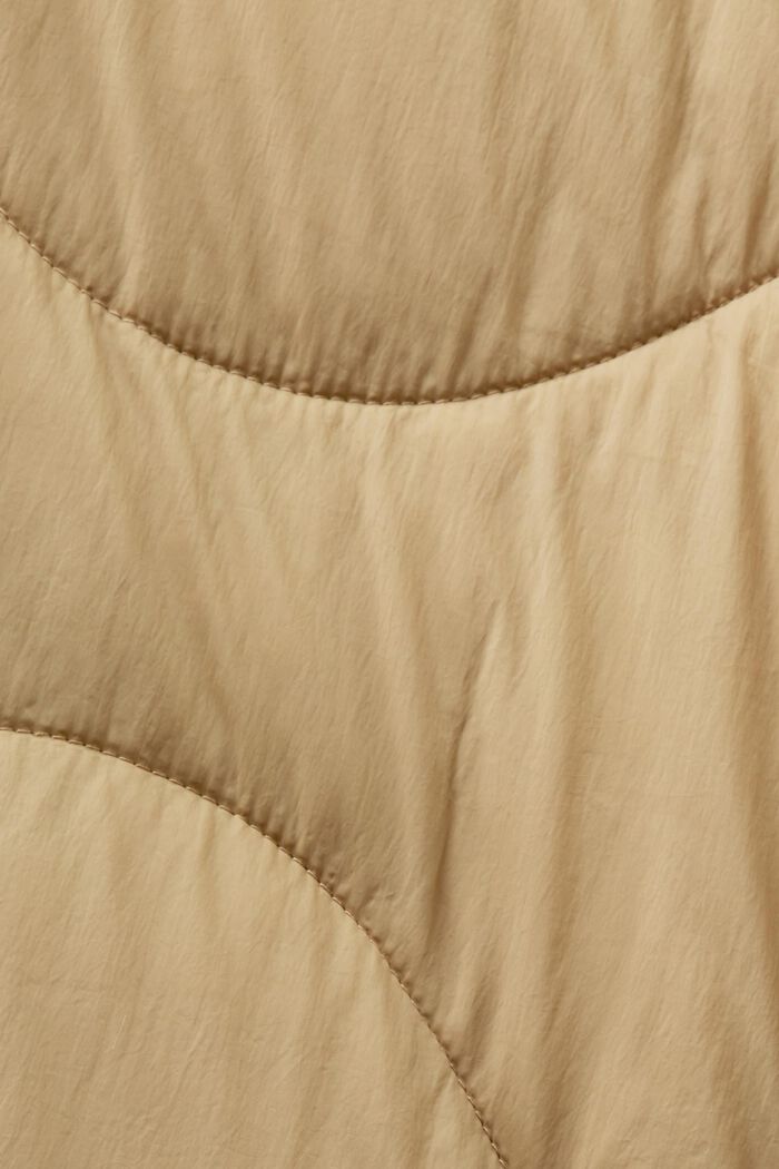Pikowana kurtka z kapturem, KHAKI BEIGE, detail image number 6