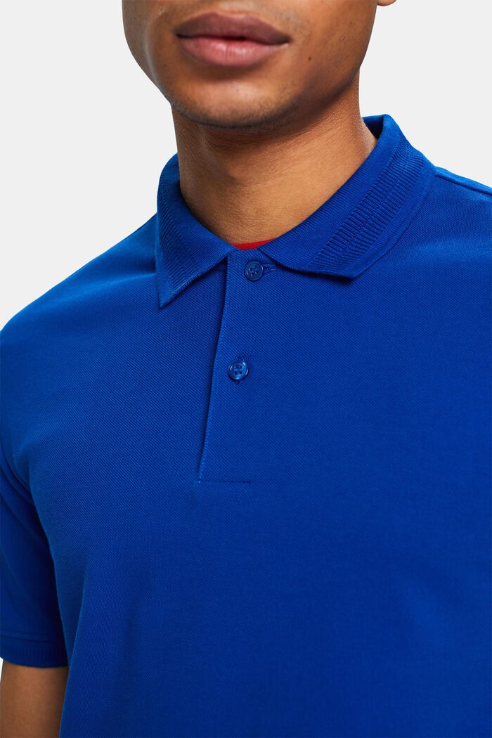 Koszulka polo z bawełny pima, BRIGHT BLUE, detail image number 3