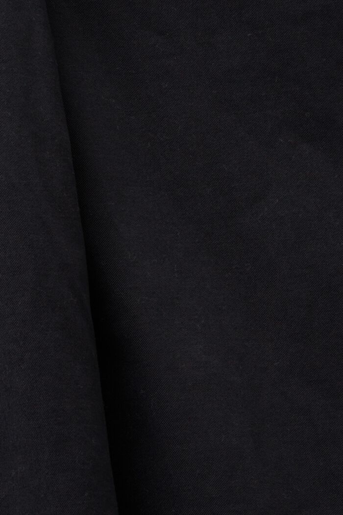 Proste spodnie chino z bawełny organicznej, BLACK, detail image number 5