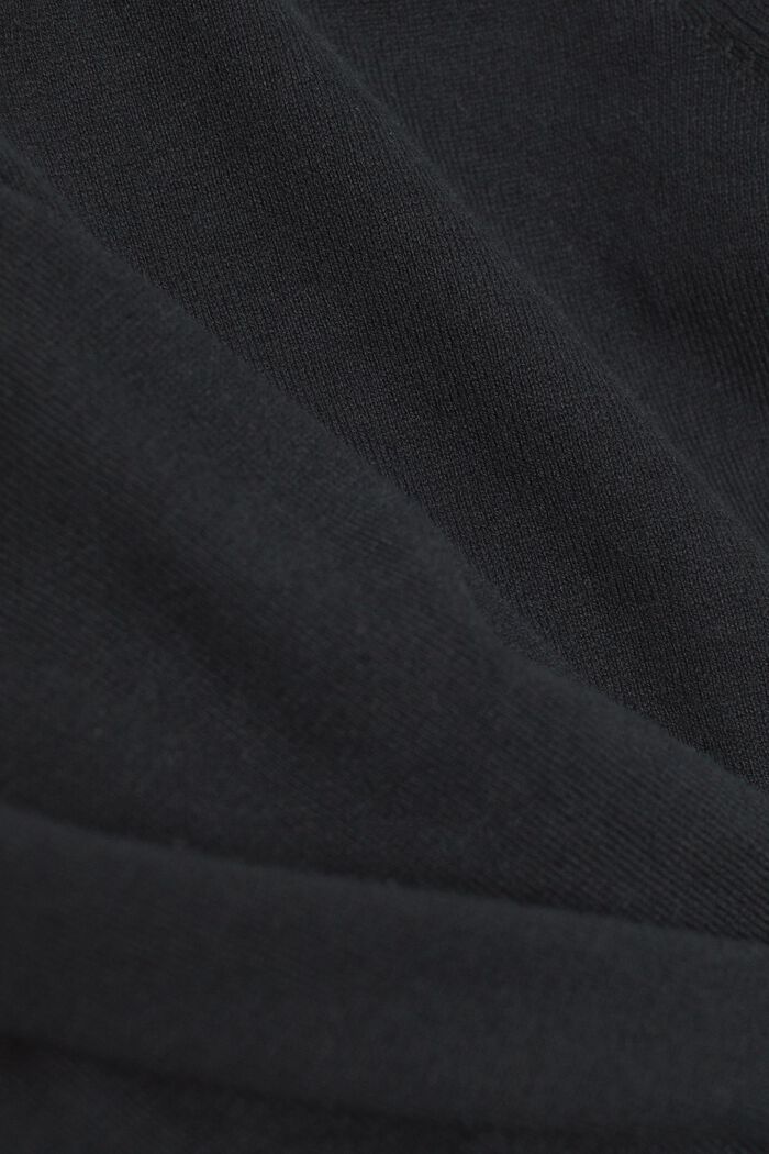 Dzianinowy sweter z krótkim rękawem, BLACK, detail image number 6