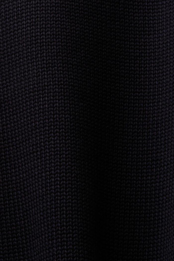 Sweter z półgolfem z bawełny, BLACK, detail image number 6