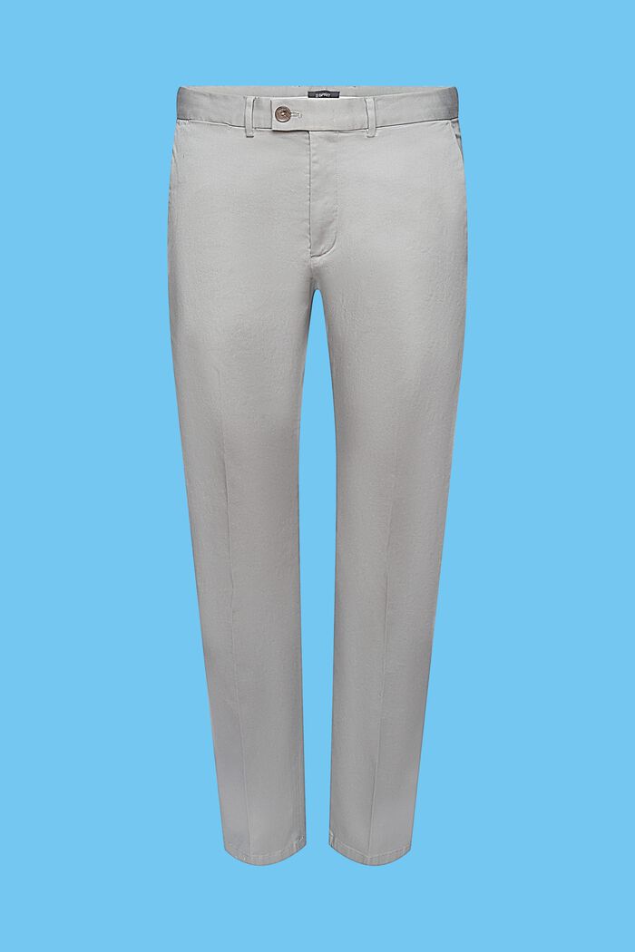 Elastyczne spodnie chino z bawełny, MEDIUM GREY, detail image number 5