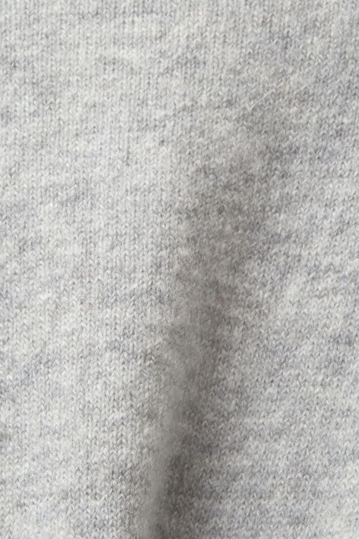 Długi, niezapinany kardigan z mieszanki wełny, LIGHT GREY, detail image number 5