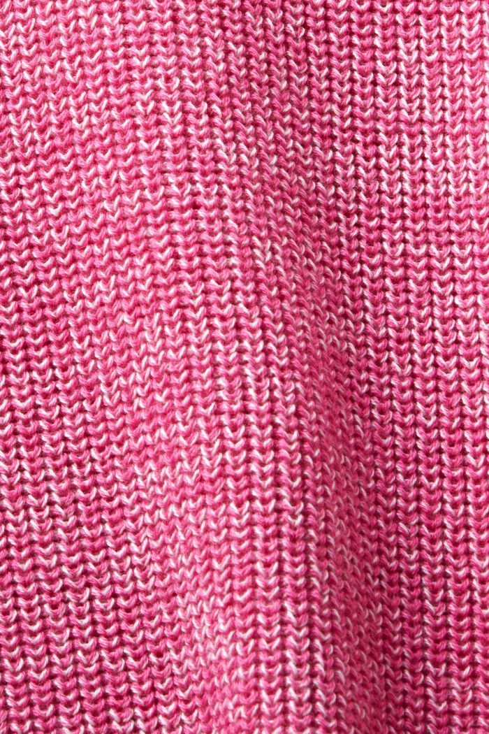 Sweter z półgolfem z prążkowanej dzianiny, PINK FUCHSIA, detail image number 5