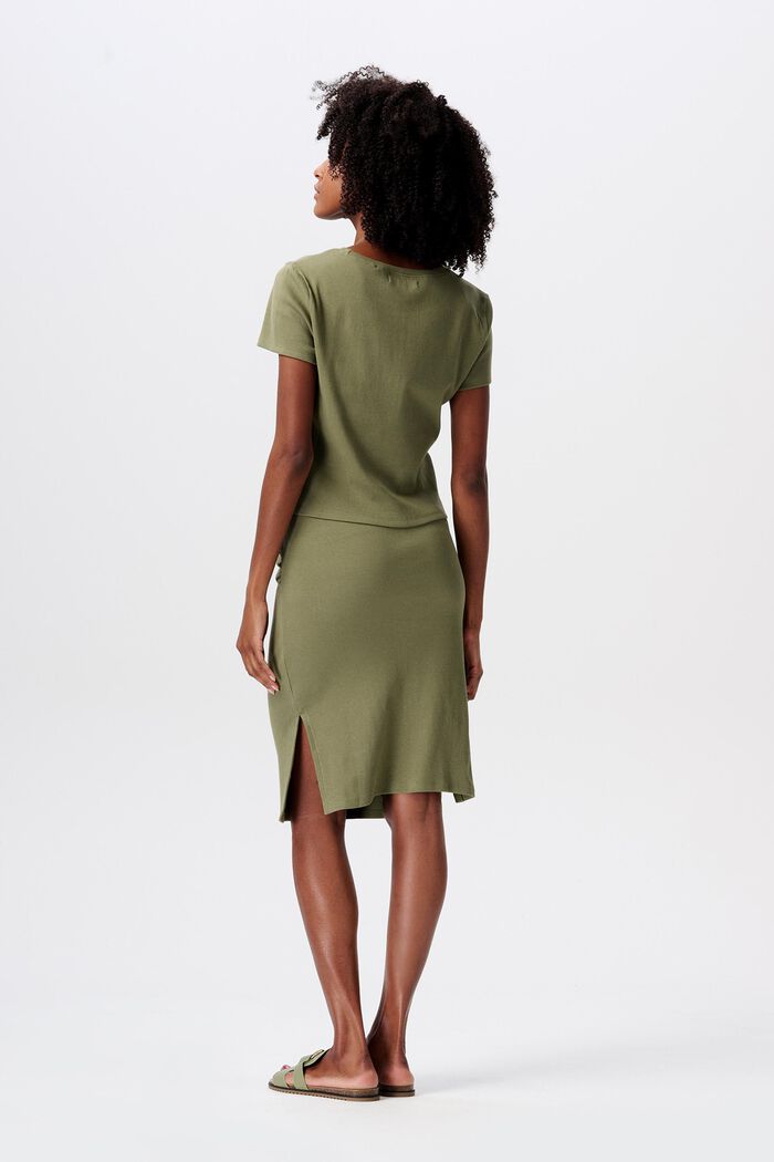 MATERNITY 2-częściowy komplet top i spódnica, OLIVE GREEN, detail image number 1