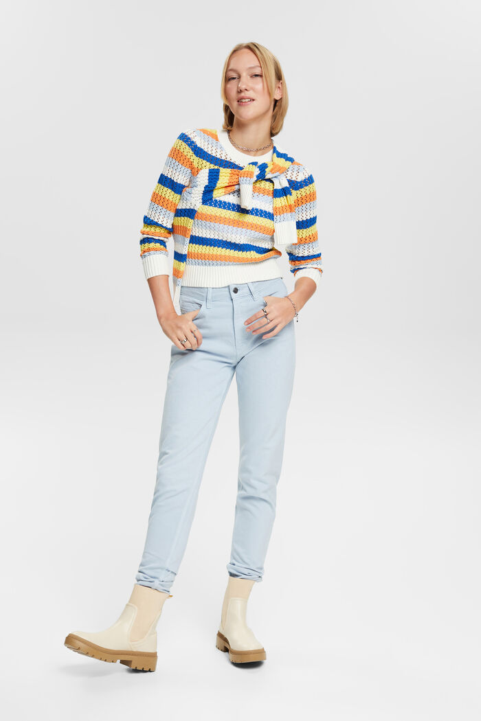 Fakturowany sweter z bawełny organicznej, NEW OFF WHITE, detail image number 4