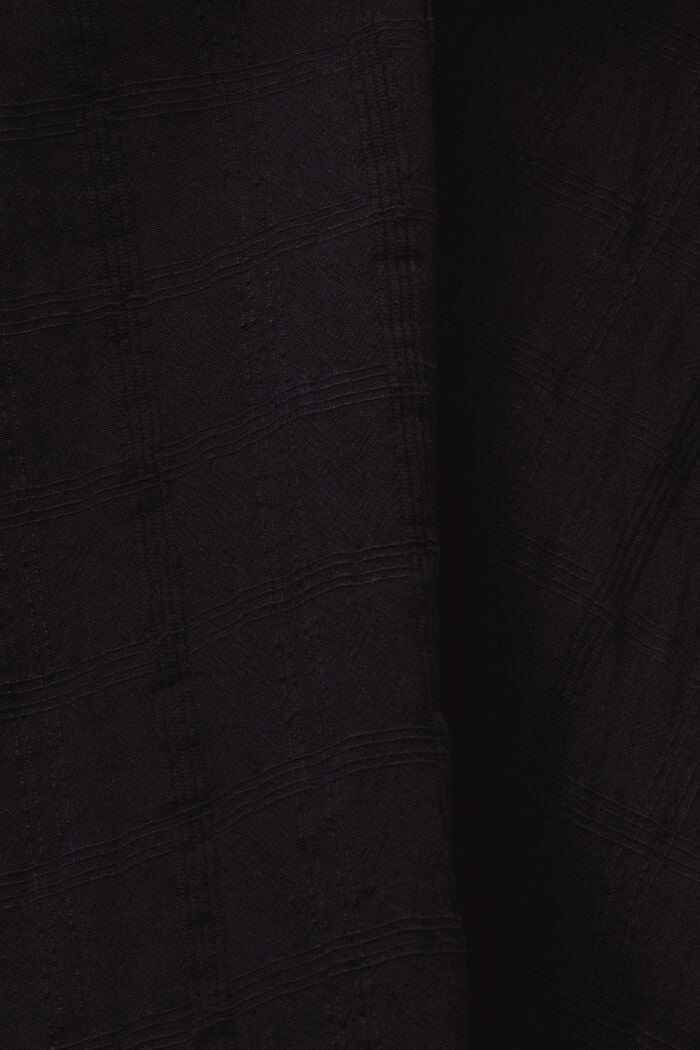 Fakturowana bluzka z bawełny, BLACK, detail image number 5