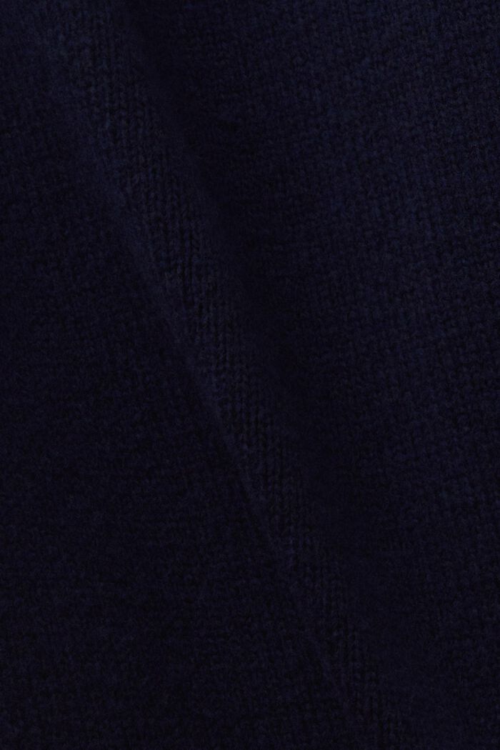 Sweter z okrągłym dekoltem z mieszanki wełnianej, NAVY, detail image number 5