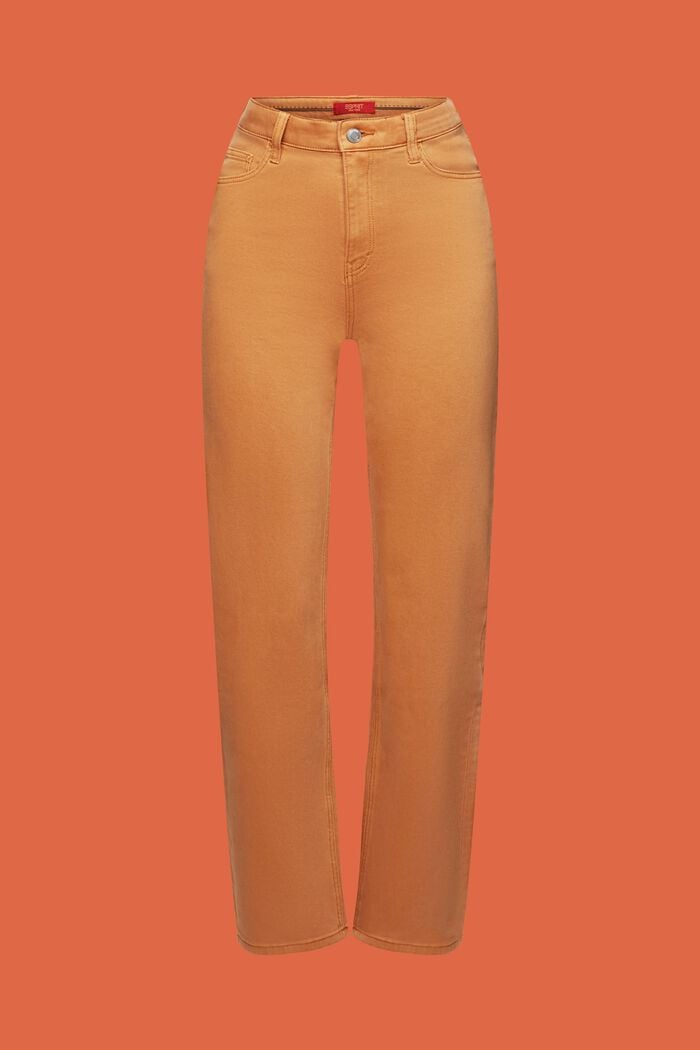 Spodnie retro z wysokim stanem i prostą nogawką, CAMEL, detail image number 7