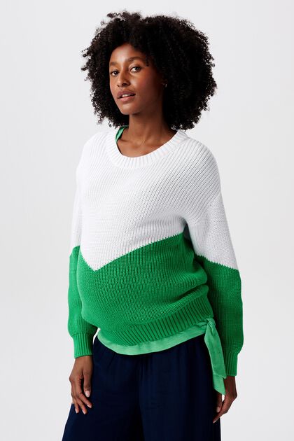 MATERNITY dwukolorowy sweter