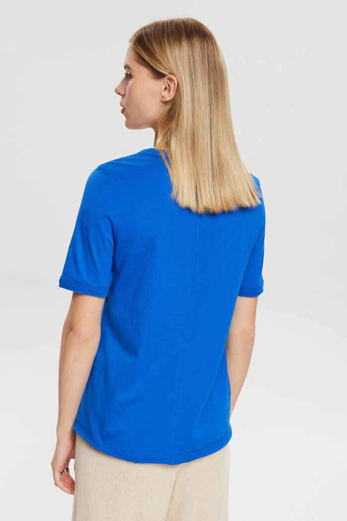Bawełniany T-shirt z logo w kształcie serca, BLUE, detail image number 3