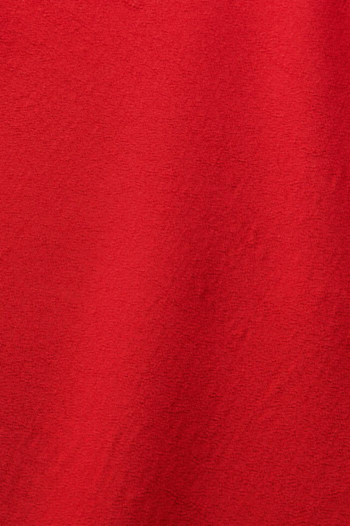 Sukienka midi z krepy z rękawami o dł. 3/4, DARK RED, detail image number 5