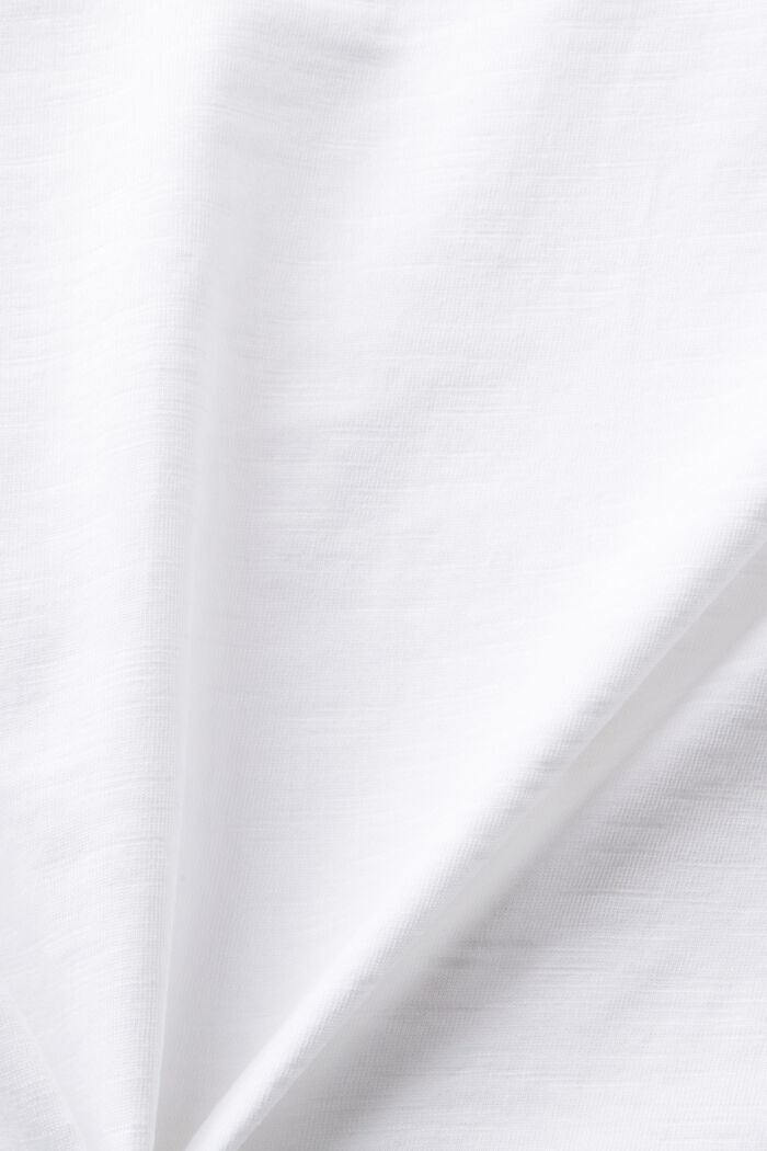 Cieniowana koszulka z łódkowym dekoltem, WHITE, detail image number 4