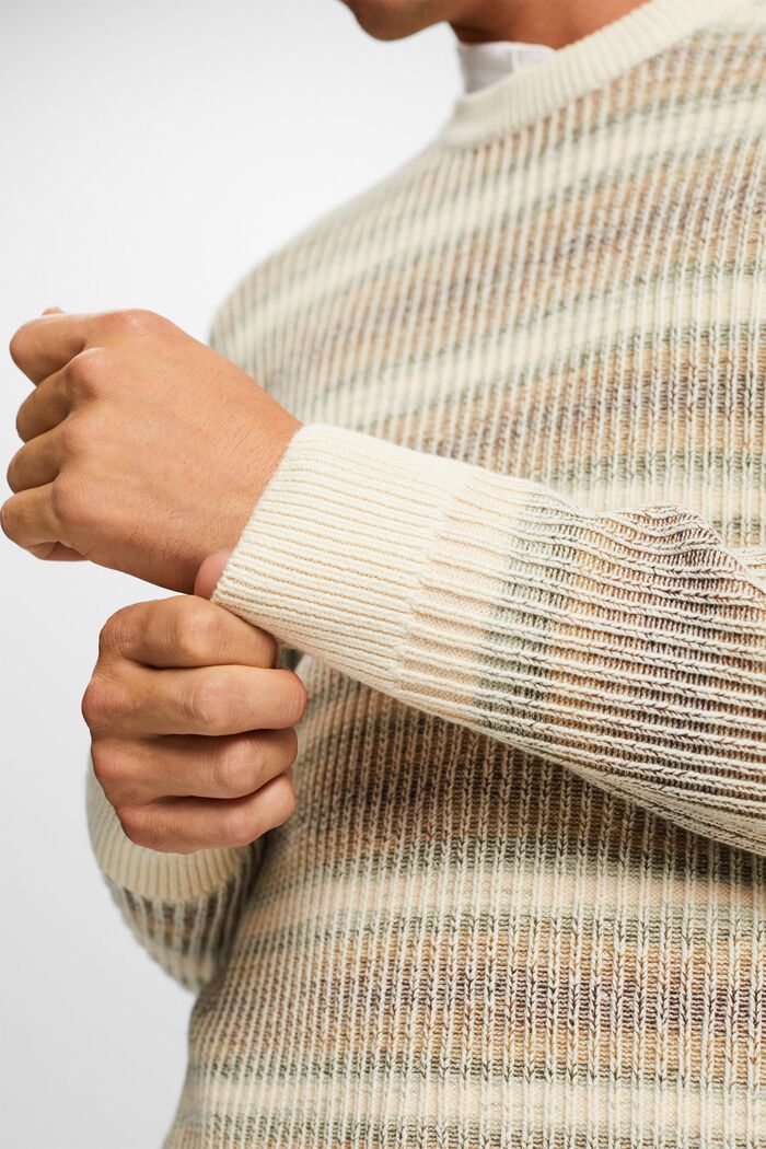 Sweter z okrągłym dekoltem z prążkowanej dzianiny, ICE, detail image number 1