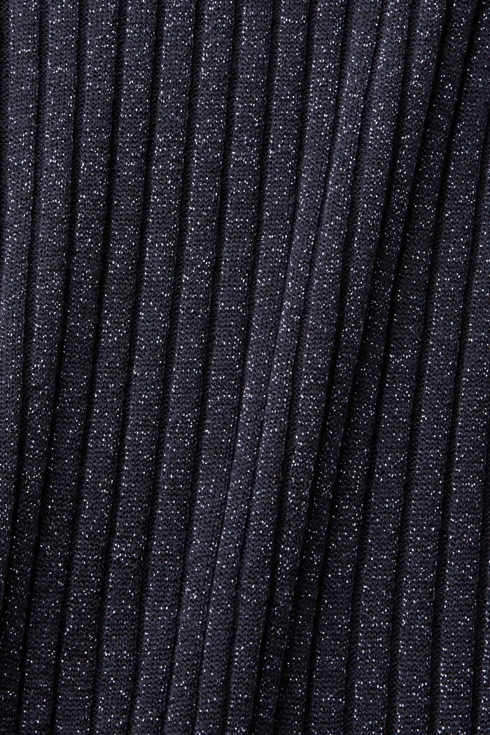 Spodnie z dzianiny z efektownym połyskiem, NAVY, detail image number 5