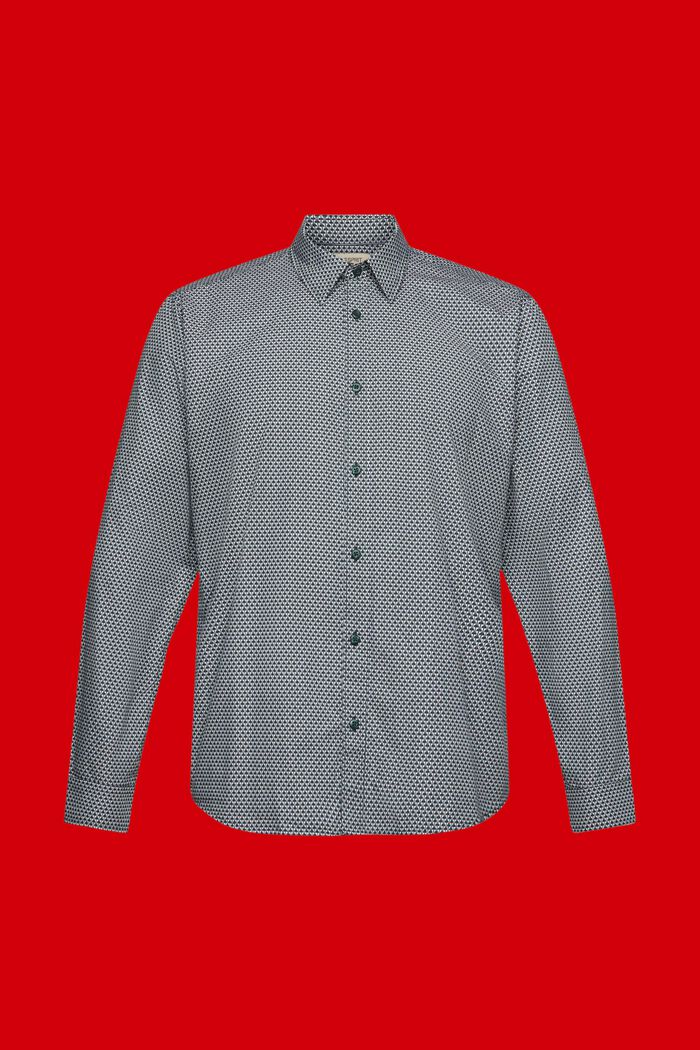 Koszula o fasonie slim fit ze wzorem na całej powierzchni, DARK TEAL GREEN, detail image number 6