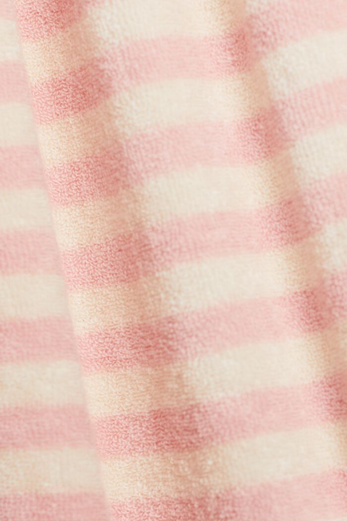 Szlafrok z kapturem z tkaniny frotte w paski, ROSE, detail image number 4