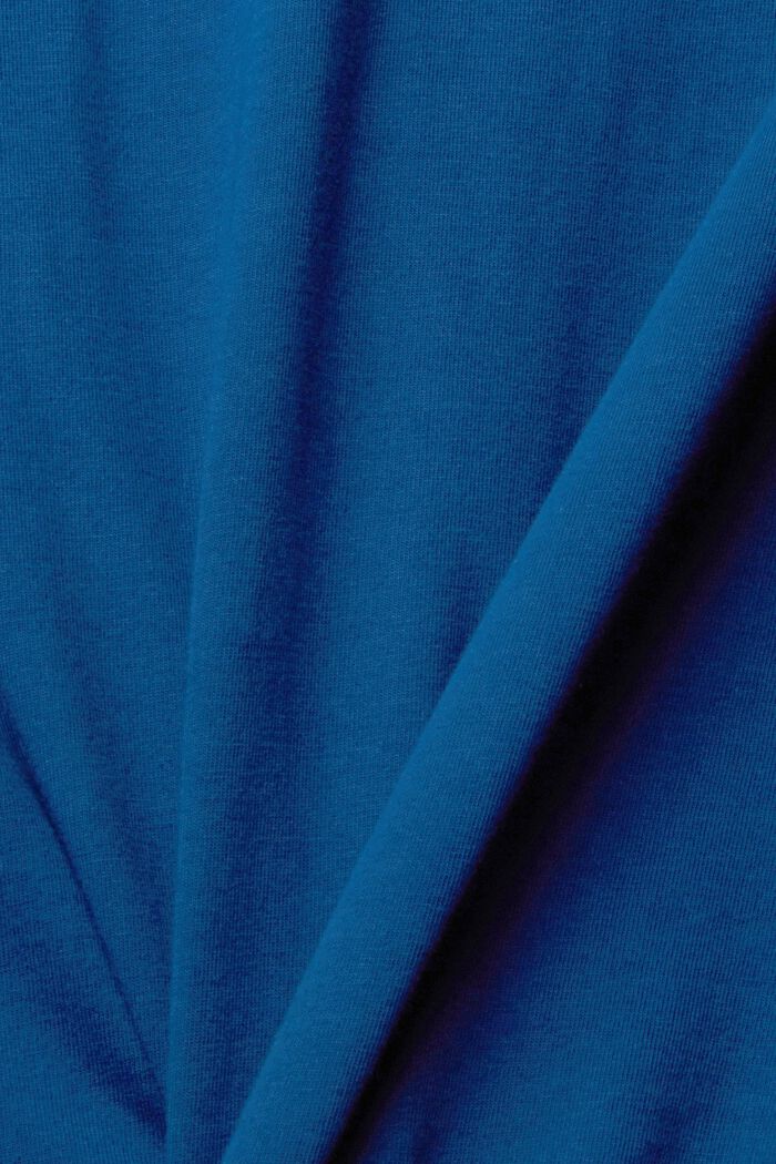 Koszulka z długim rękawem ze stójką, PETROL BLUE, detail image number 1