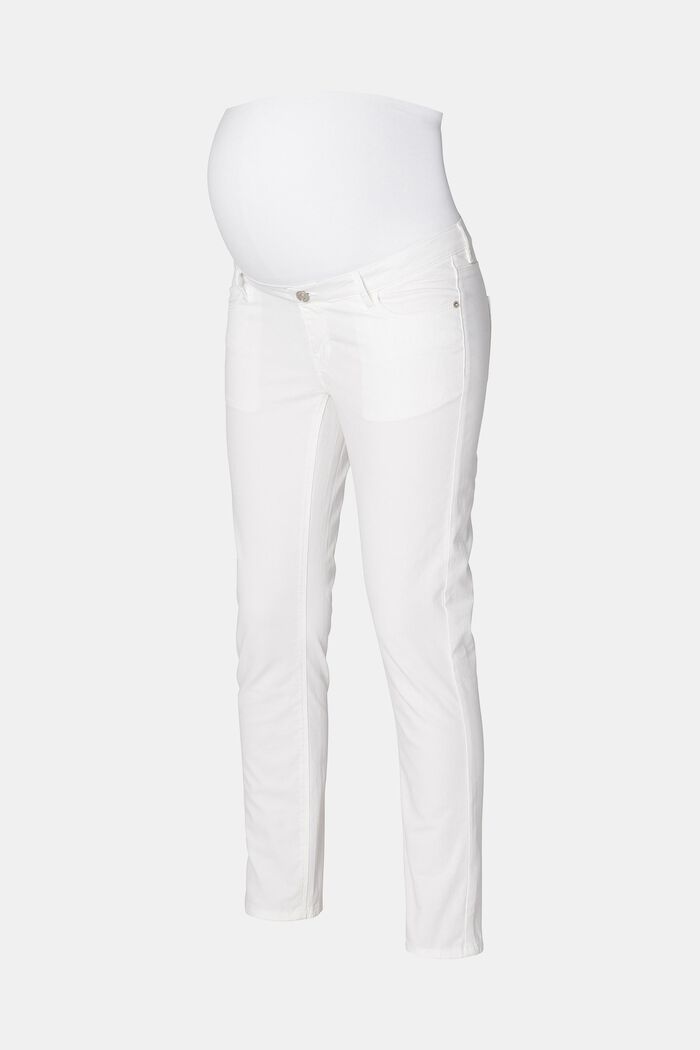 MATERNITY Spodnie z panelem na brzuch, BRIGHT WHITE, detail image number 5