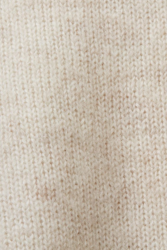 Sweter z mieszanki wełny i moheru, NEW CREAM BEIGE, detail image number 5