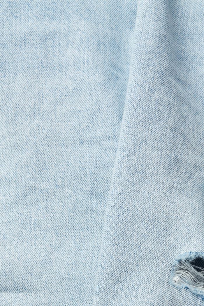 Dżinsowa spódnica z efektami znoszenia, BLUE BLEACHED, detail image number 6