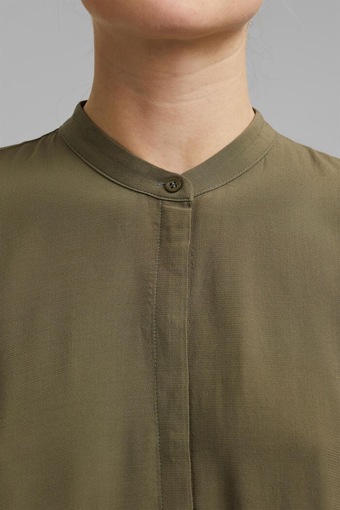 Dłuższa tunikowa bluzka z LENZING™ ECOVERO™, DARK KHAKI, detail image number 2