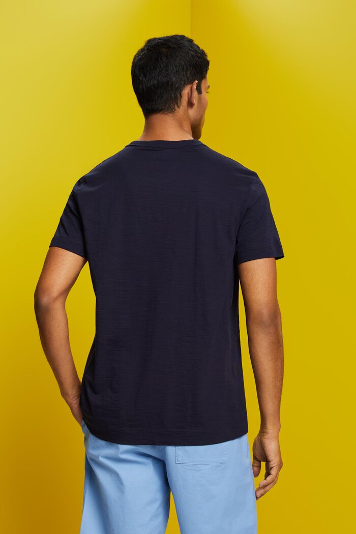 T-shirt z dżerseju z nadrukiem na piersi, 100% bawełna, NAVY, detail image number 3