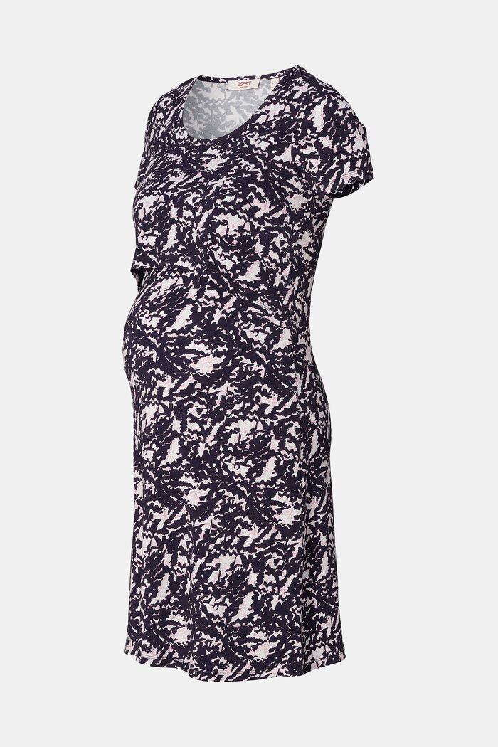 MATERNITY Elastyczna sukienka z nadrukiem, DARK NAVY, detail image number 5