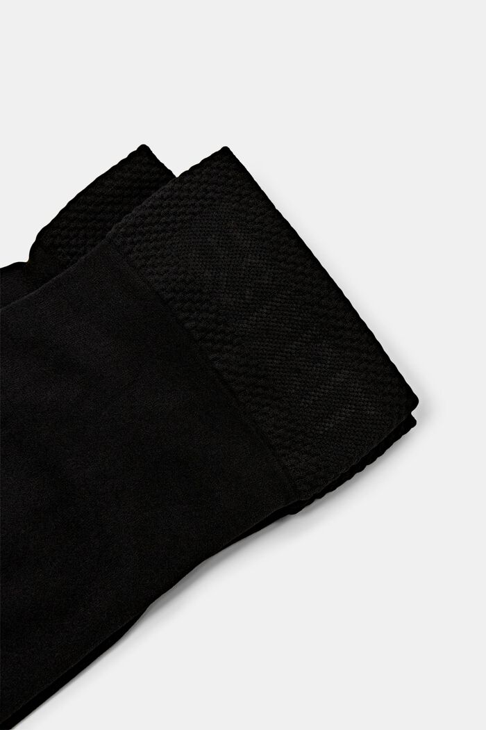 Częściowo prześwitujące legginsy, 50 DEN, BLACK, detail image number 3